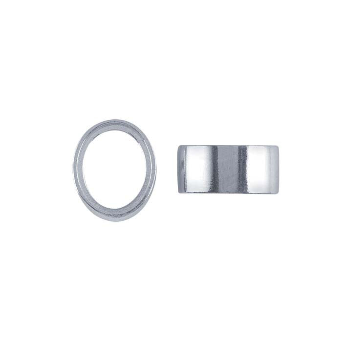 Sterling Silver Oval Tube Bezel Setting