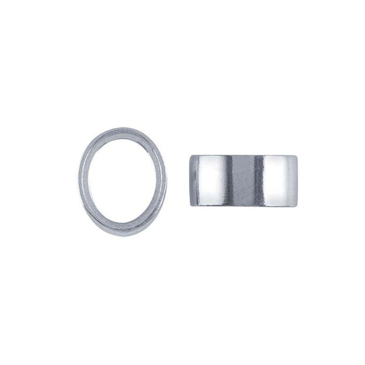 Sterling Silver Oval Tube Bezel Setting