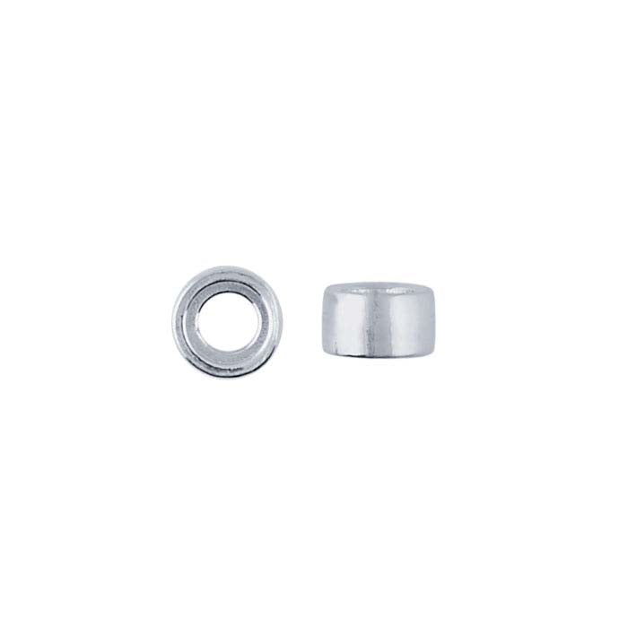 Sterling Silver Round Tube Bezel Settings, Cast