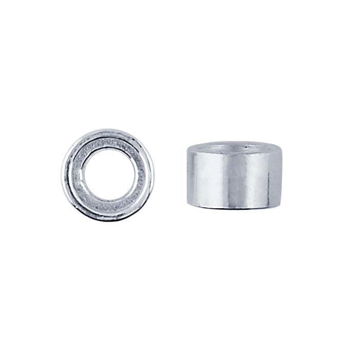 Sterling Silver Round Tube Bezel Settings, Cast