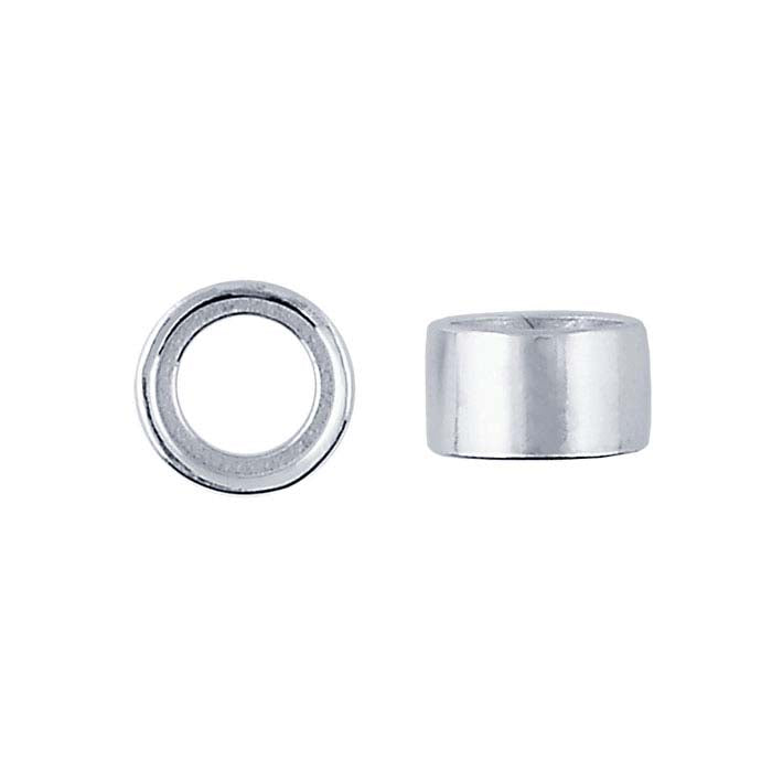 Sterling Silver Round Tube Bezel Settings, Cast