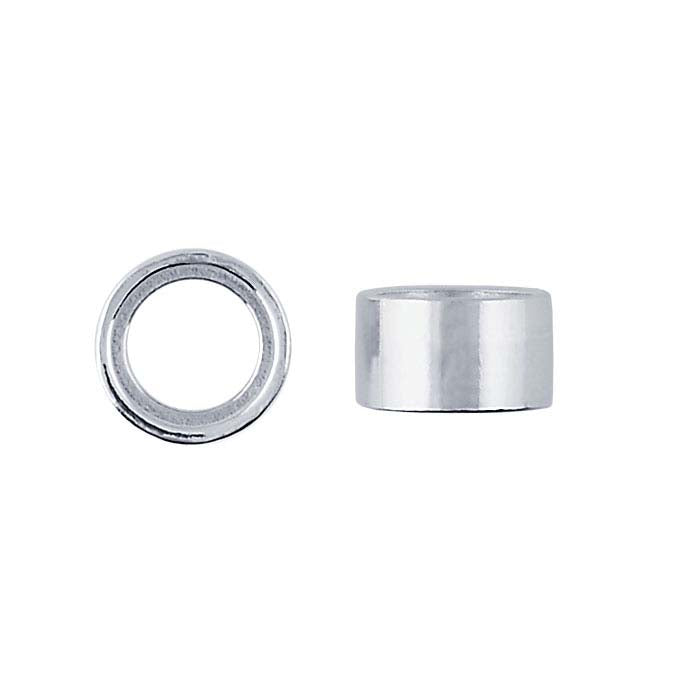 Sterling Silver Round Tube Bezel Settings, Cast