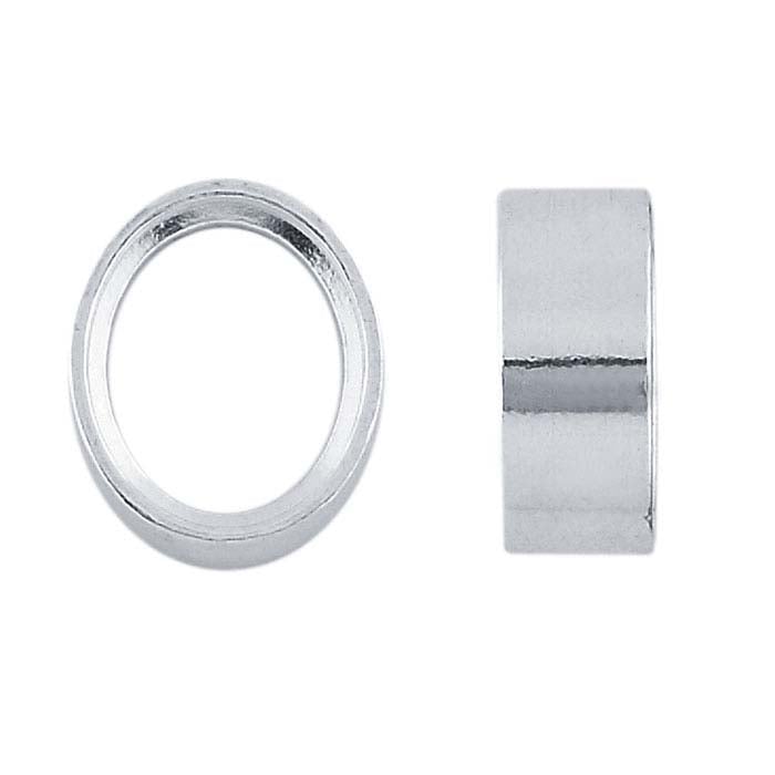 Sterling Silver Oval Tube Bezel Setting