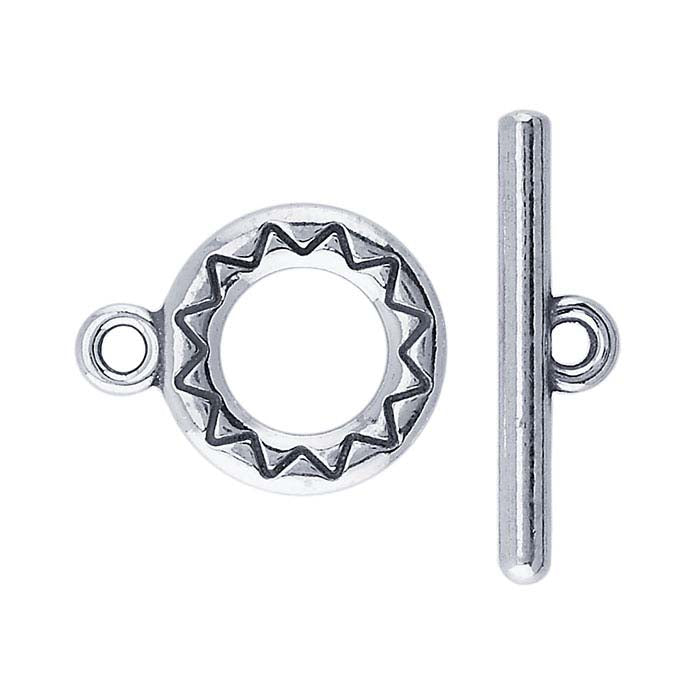 Sterling Silver 17 x 21.4mm Southwestern Toggle Clasp