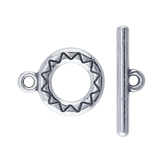 Sterling Silver 17 x 21.4mm Southwestern Toggle Clasp