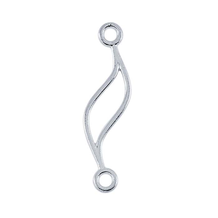 Sterling Silver Double-Swirl Link Component