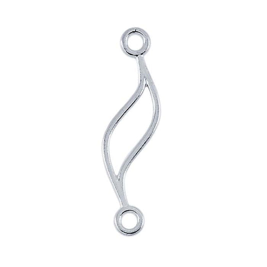 Sterling Silver Double-Swirl Link Component