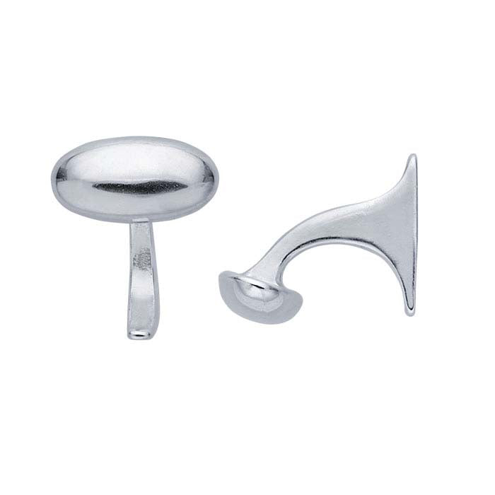 Sterling Silver One-Piece Cuff Link Back