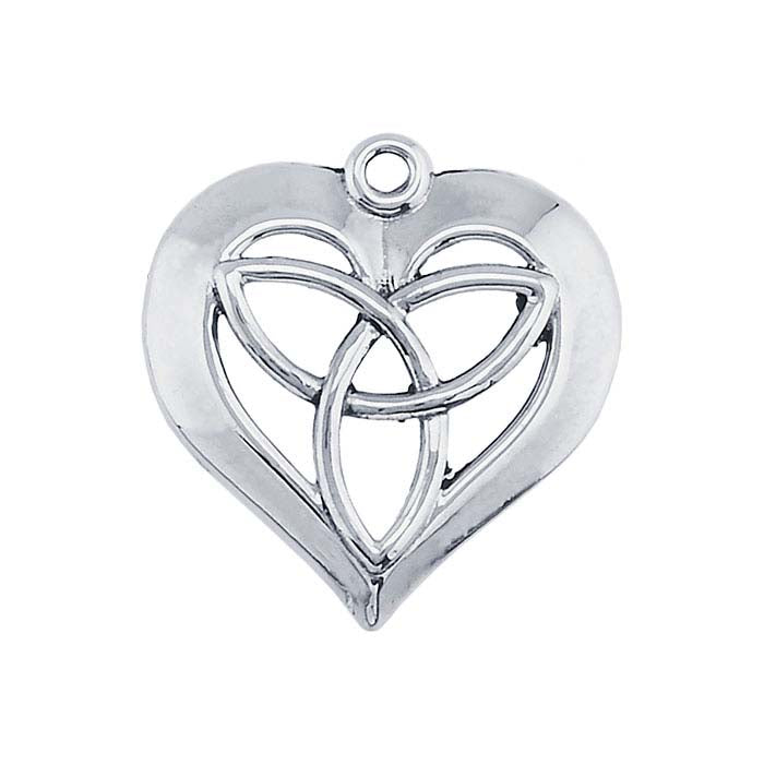 Sterling Silver Celtic Love Heart Component