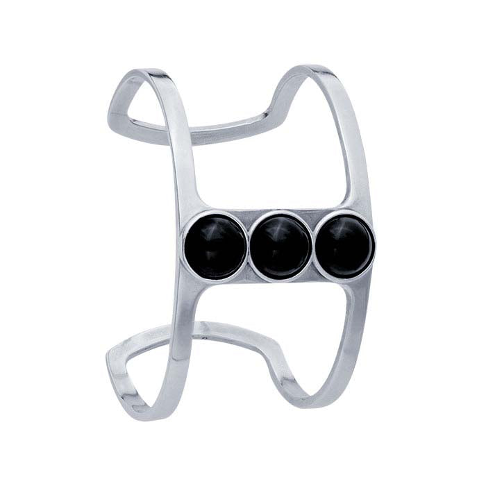 Sterling Silver 10mm Round Open Cuff Bracelet Mounting