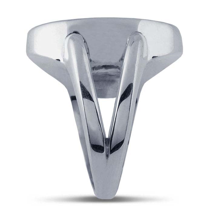 Sterling Silver Split Shank Oval Cabochon Ring Mounting