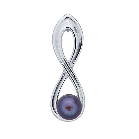 Sterling Silver Figure-Eight Pearl Pendant Mounting