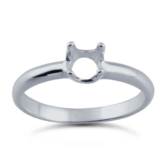 Sterling Silver ReadySet™ 5mm Round Ring Mounting