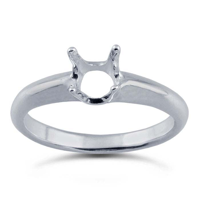 Sterling Silver ReadySet™ 6mm Round Ring Mounting