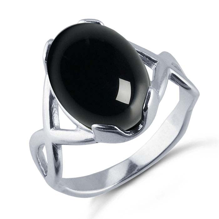 Sterling Silver Figure-Eight 14 x Oval Ring Mounting