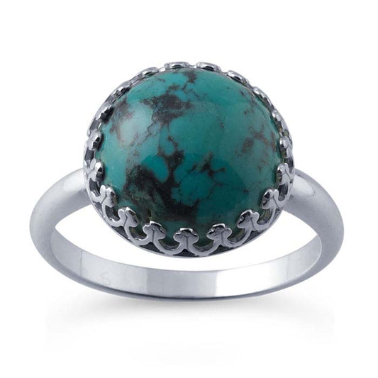 Sterling Silver Gallery Wire 12mm Round Cabochon Ring Mounting
