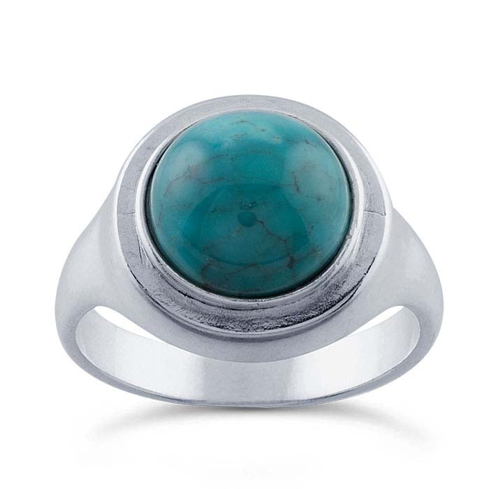 Sterling Silver Classic 10mm Round Cabochon Ring Mounting