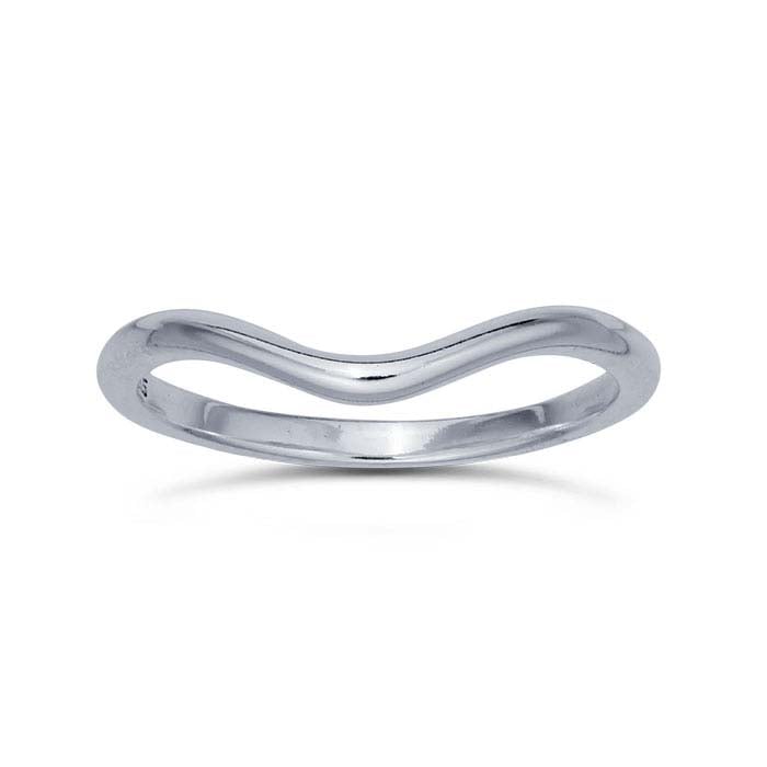 Sterling Silver Curved Stackable Ring