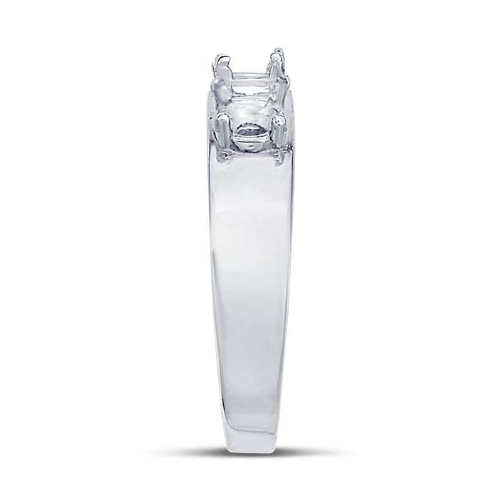 Sterling Silver Three-Stone Ring Mounting
