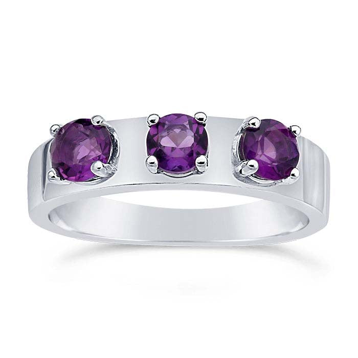 Sterling Silver Three-Stone Ring Mounting