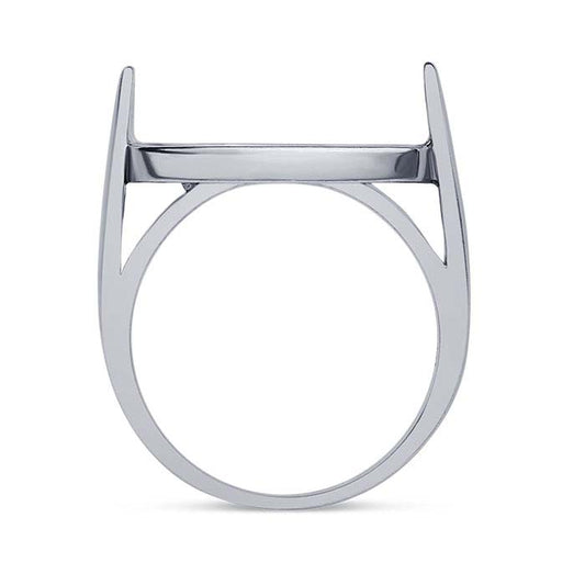 Sterling Silver 16 x 12mm Oval Cabochon Ring Mounting