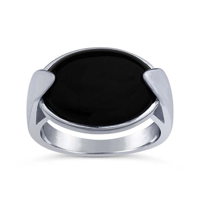 Sterling Silver 16 x 12mm Oval Cabochon Ring Mounting