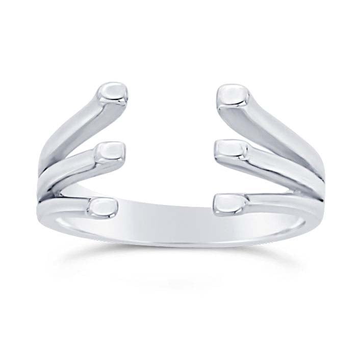 Sterling Silver Triple-Split Ring Shank with Pads