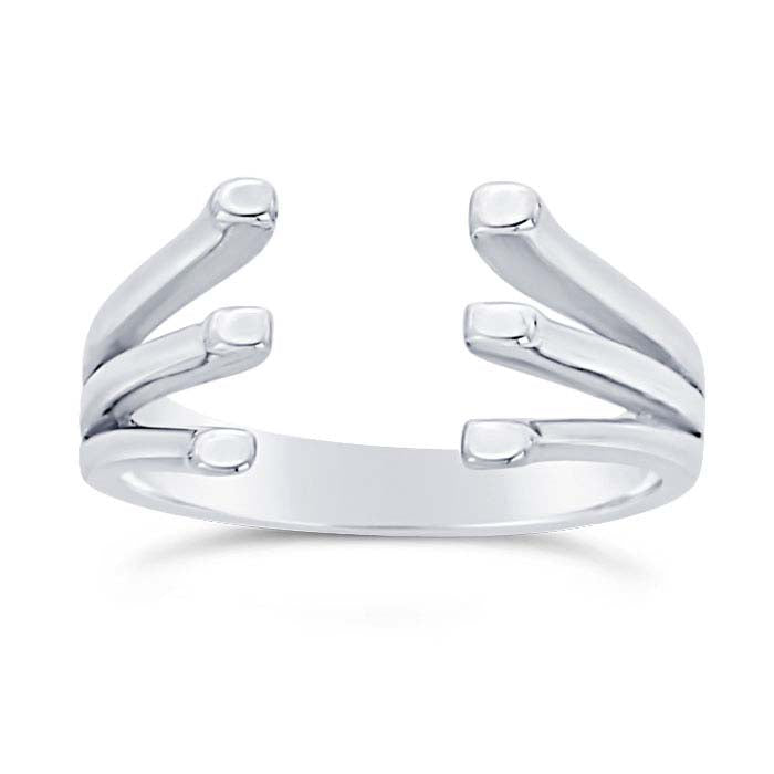 Sterling Silver Triple-Split Ring Shank with Pads