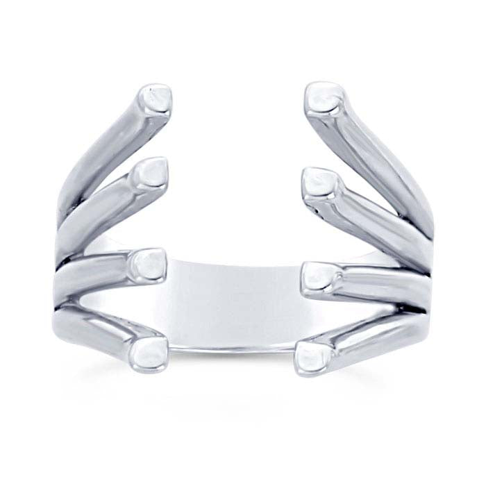 Sterling Silver Quad-Split Ring Shank with Pads