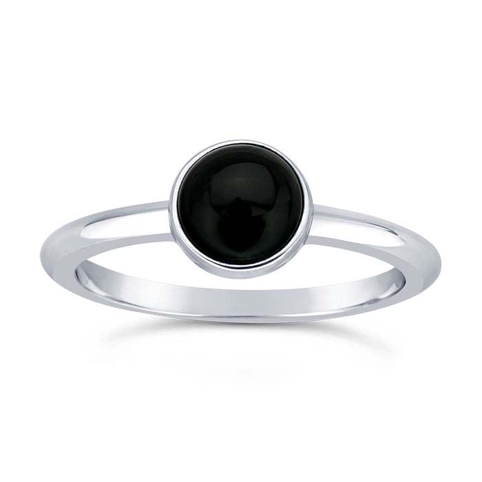 Sterling Silver Round Cabochon Ring Mounting