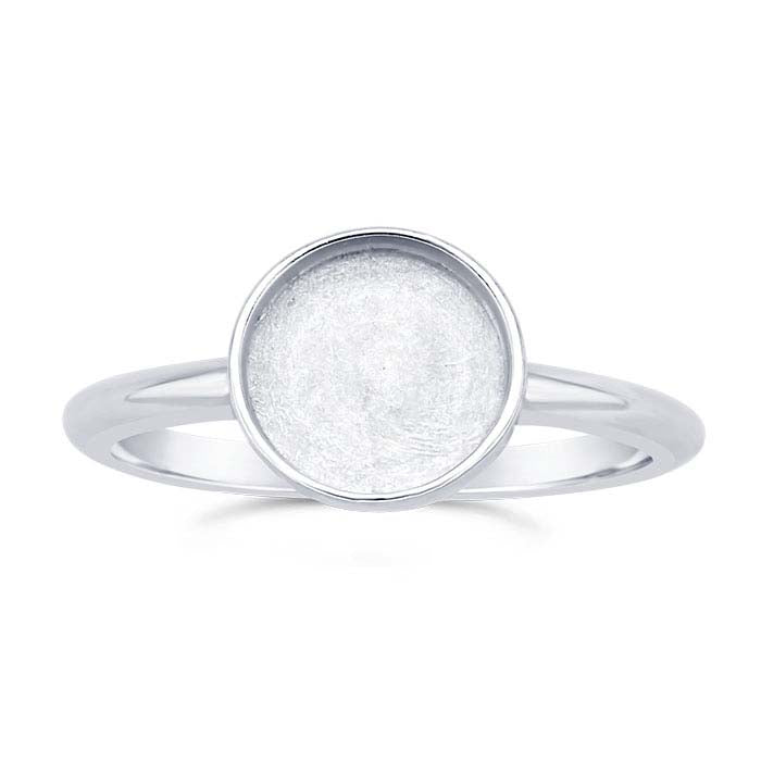 Sterling Silver Round Cabochon Ring Mounting