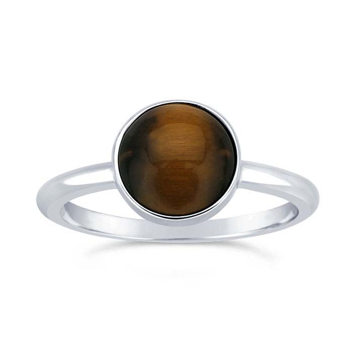 Sterling Silver Round Cabochon Ring Mounting