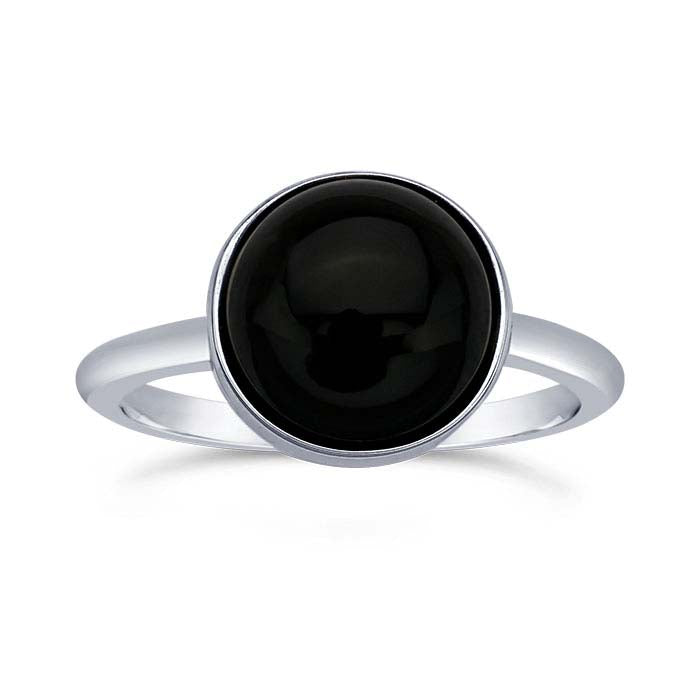 Sterling Silver Round Cabochon Ring Mounting