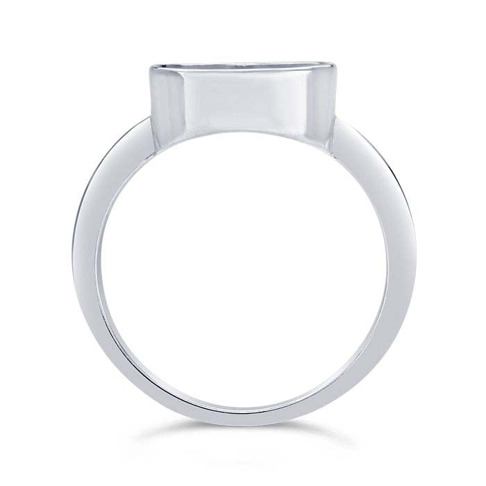 Sterling Silver Round Cabochon Ring Mounting