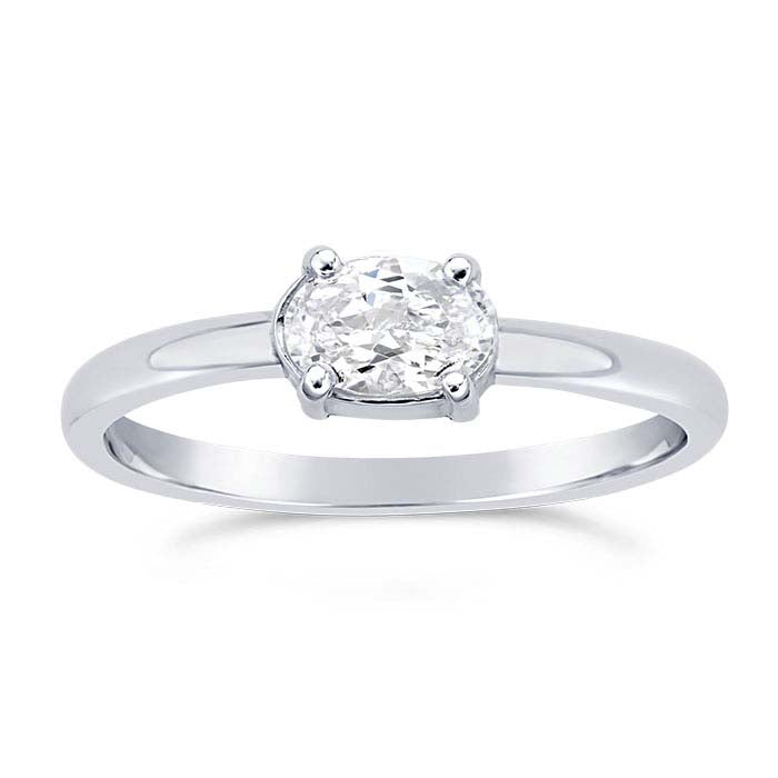 Sterling Silver 6 x 4mm Oval Ring Mounting