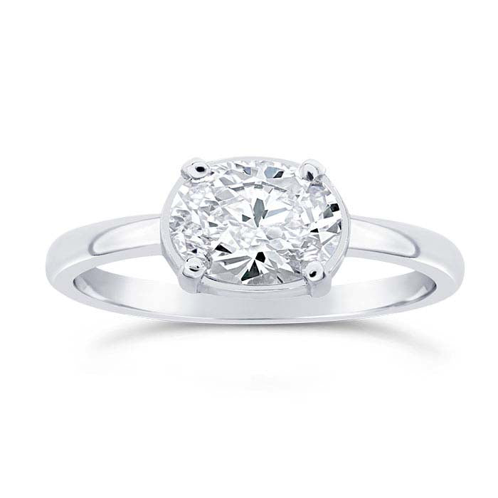Sterling Silver 8 x 6mm Oval Ring Mounting