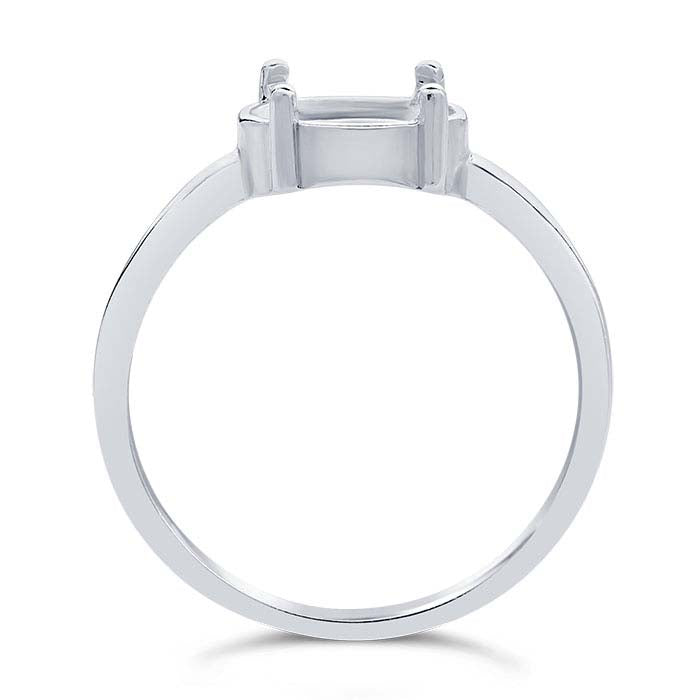 Sterling Silver 8 x 6mm Oval Ring Mounting