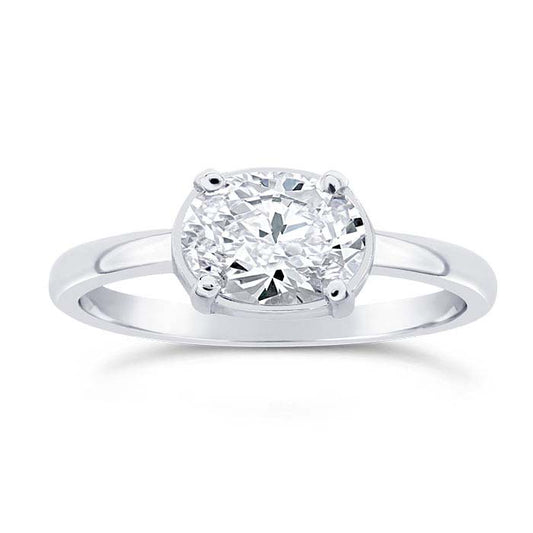 Sterling Silver Oval Ring Mounting