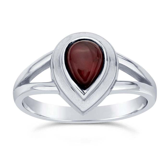 Sterling Silver 7 x 5mm Pear Cabochon Ring Mounting