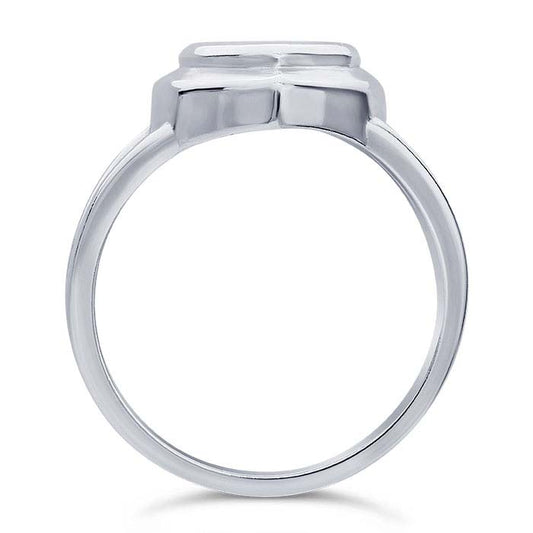 Sterling Silver Pear Cabochon Ring Mounting