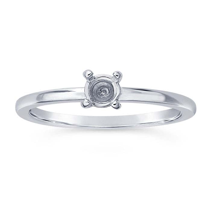 Sterling Silver ReadySet™ 4mm Round Ring Mounting