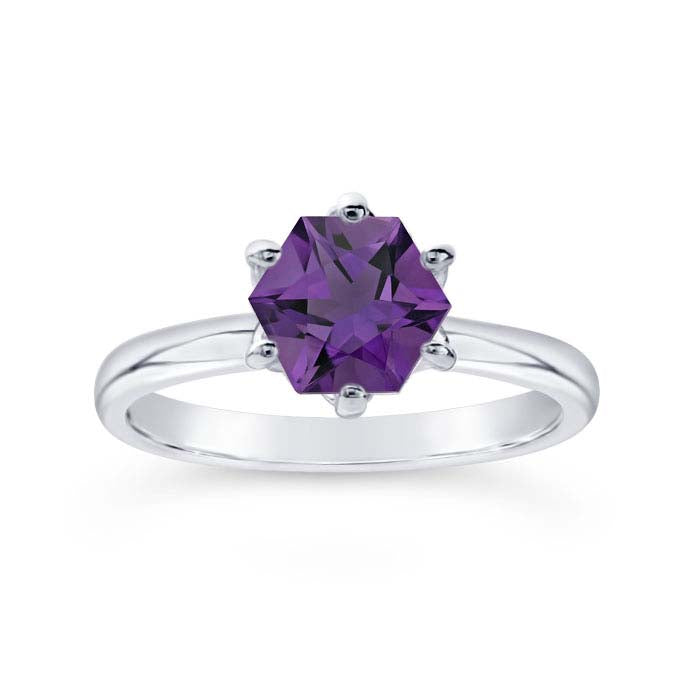 Sterling Silver ReadySet™ 5mm Hexagon Ring Mounting