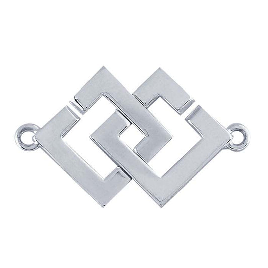 Sterling Silver 31 x 15.8mm Interlocking Square Hook & Eye Clasp