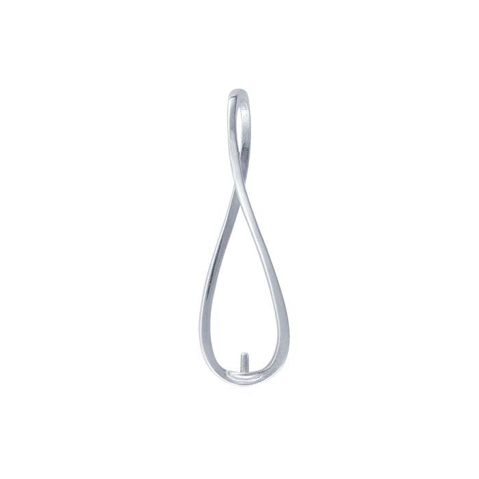 Sterling Silver Infinity Pearl Pendant Mounting
