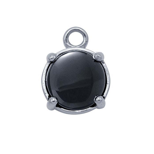 Sterling Silver 10mm Round Cabochon Component Mounting with Ring