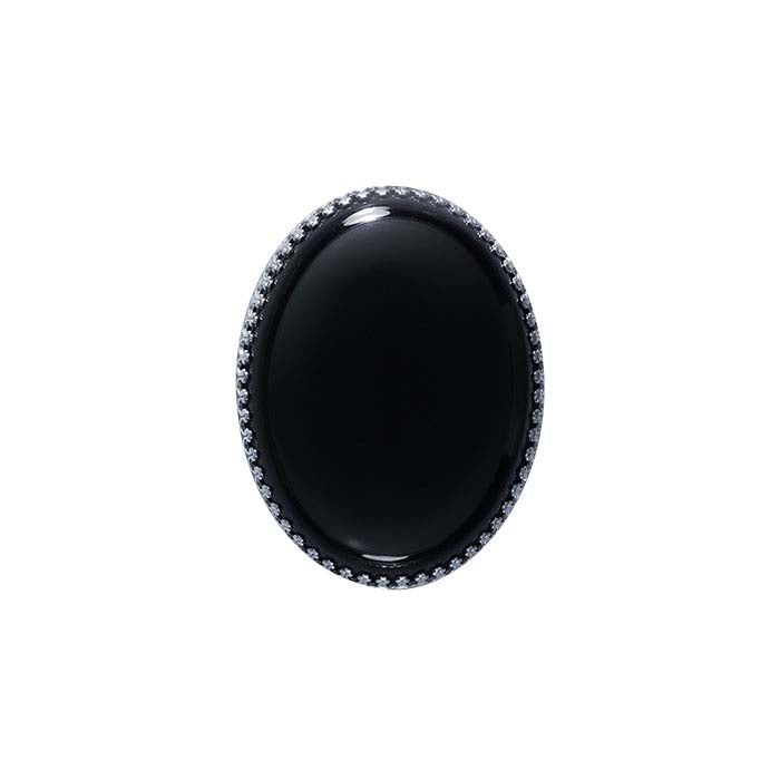 Sterling Silver 40 x 30mm Oval Gallery Wire Bezel Cup Setting