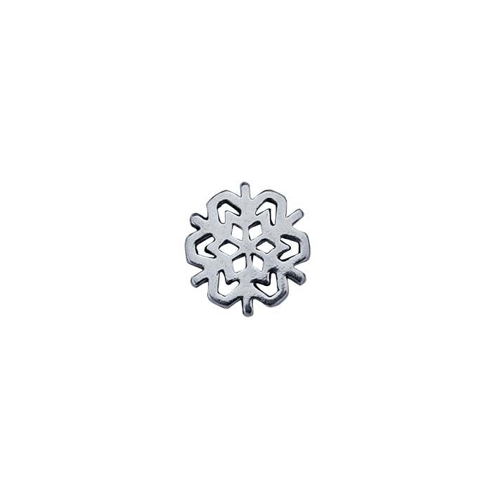 Sterling Silver Snowflake Component for Floating Glass Lockets