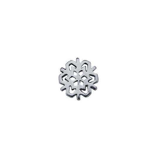 Sterling Silver Snowflake Component for Floating Glass Lockets