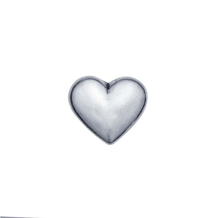 Sterling Silver Petite Heart Component for Floating Glass Lockets