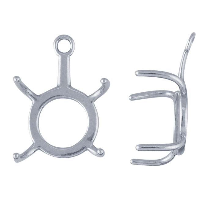 Sterling Silver 11.5 x 9.5mm Freeform Component Mounting